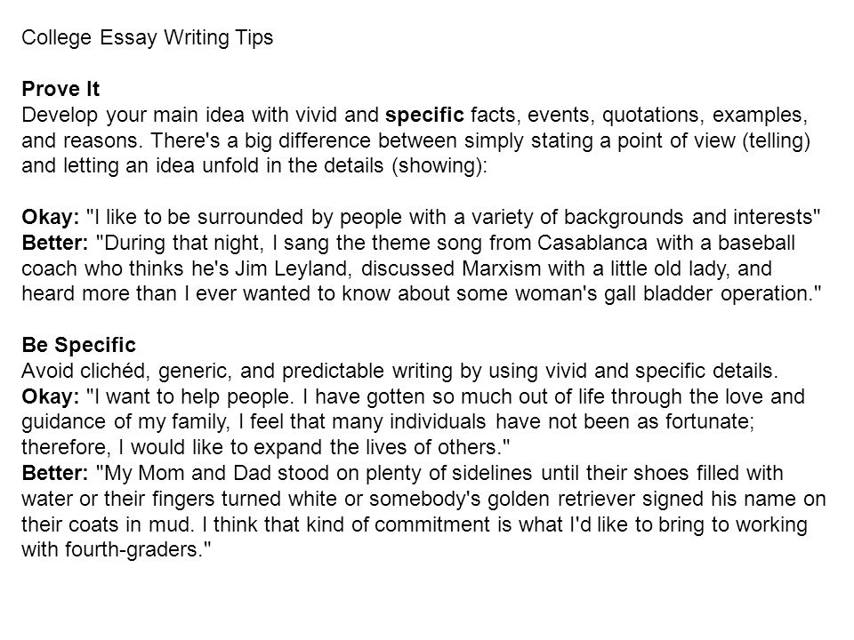 college essay writing tips write an effective application tips for a good college essay