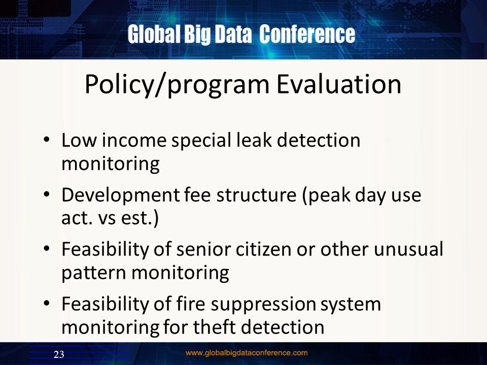 Low income special leak detection monitoring Development fee structure (peak day use act.