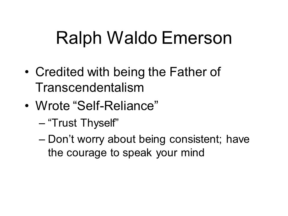 who wrote self reliance