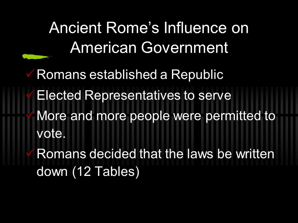 ancient rome influence on american government