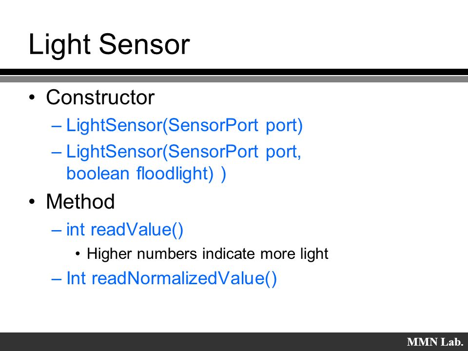 Sound, and Ultrasonic Sensor. Doc leJOS – leJOS Tutorial – - ppt download