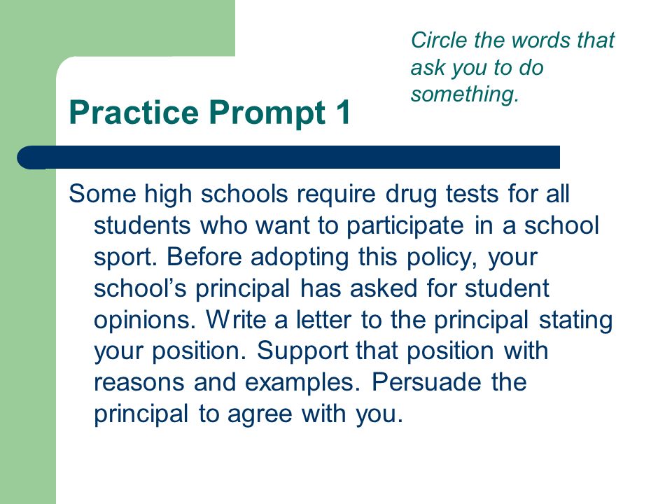 essay on drug testing highschool athletes