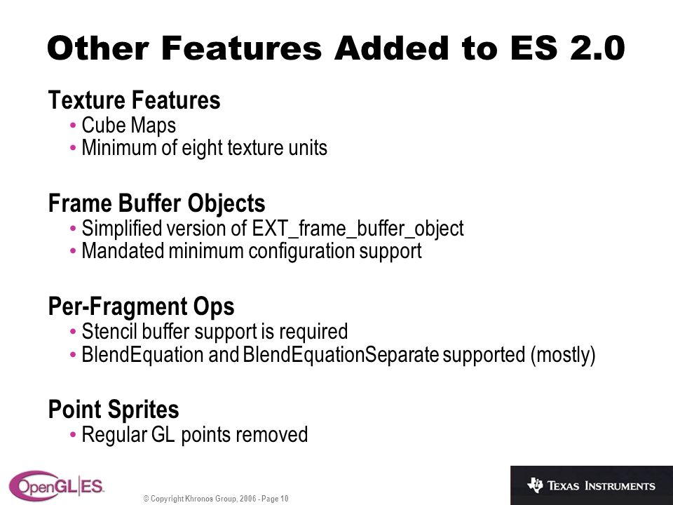 Copyright Khronos Group Page 1 Shaders Go Mobile An Introduction To Opengl Es 2 0 Tom Olson Texas Instruments Inc Ppt Download