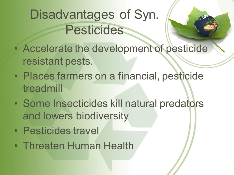 what are the disadvantages of pesticides