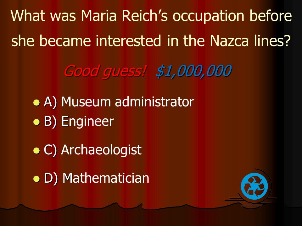 What was Maria Reich’s occupation before she became interested in the Nazca lines.