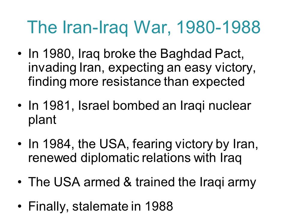 Before the Iran-Iraq War In the years after the 1967 Arab-Israeli War ...
