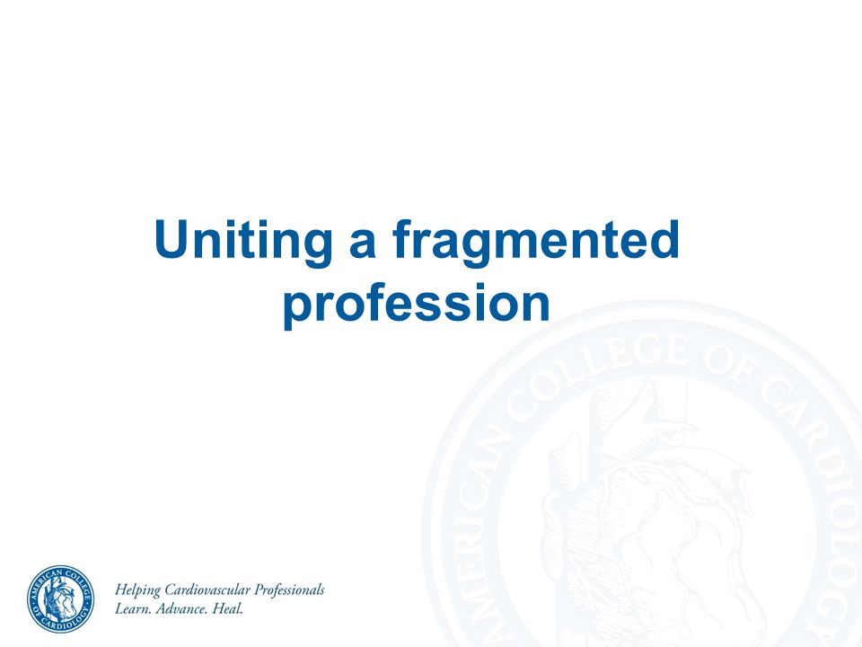 Uniting a fragmented profession