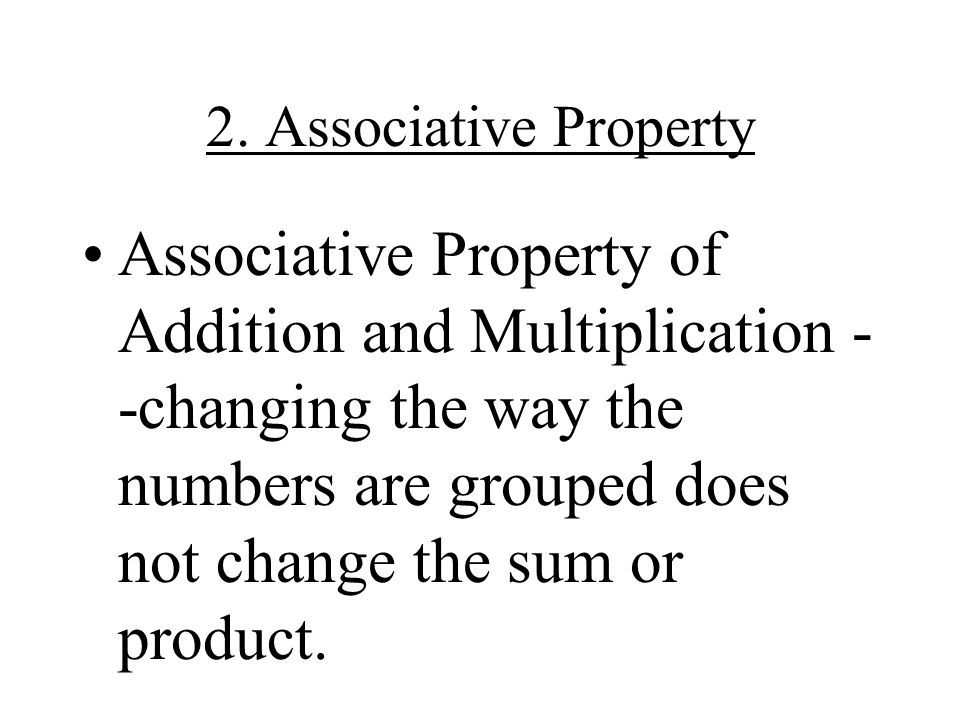 Why isn’t there a commutative property of subtraction or division 4 – 3  3 – 4 1  –1 2  1 1 2