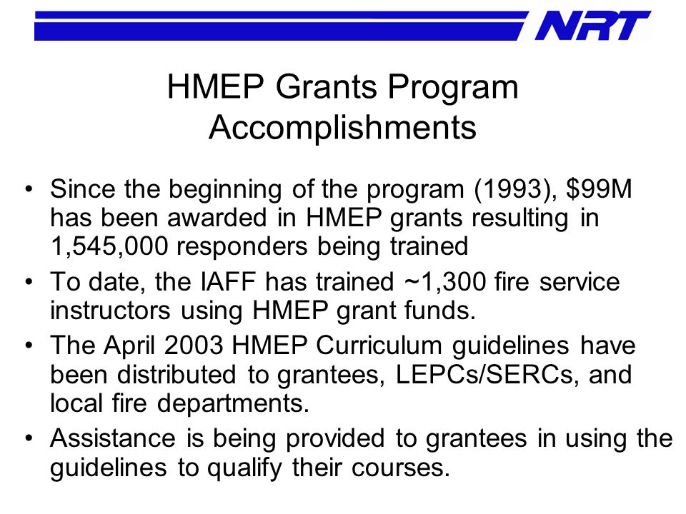 U S Dot Hazardous Materials Emergency Preparedness Hmep