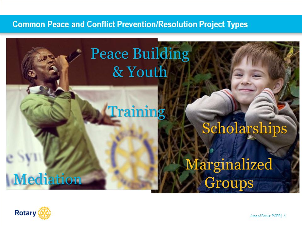 AREA OF FOCUS Peace and Conflict Prevention/Resolution Rebecca Crall ...