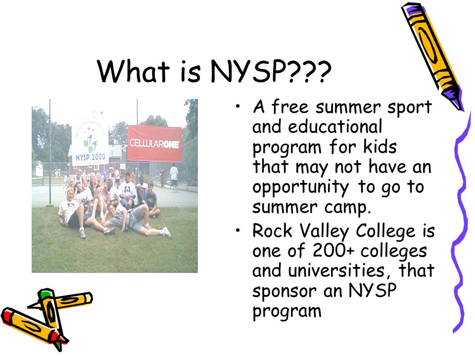 National Youth Sports Program 2005 The Right Start at Rock Valley