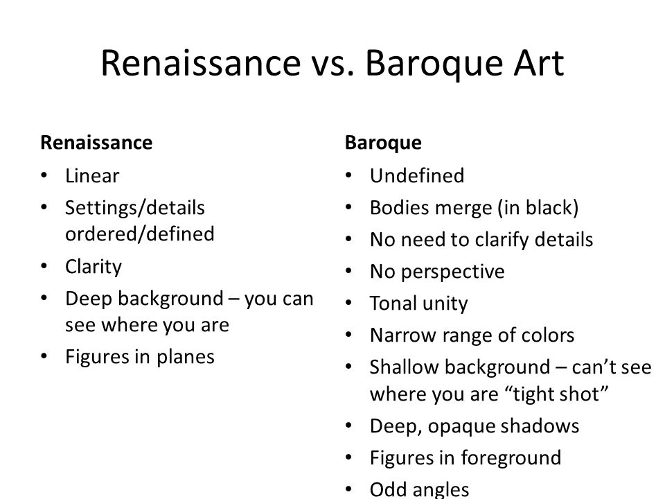 Renaissance vs.