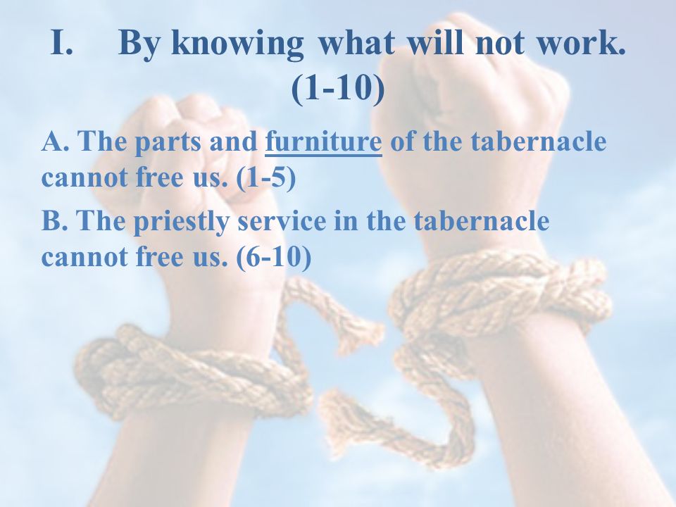 I.By knowing what will not work. (1-10) A.