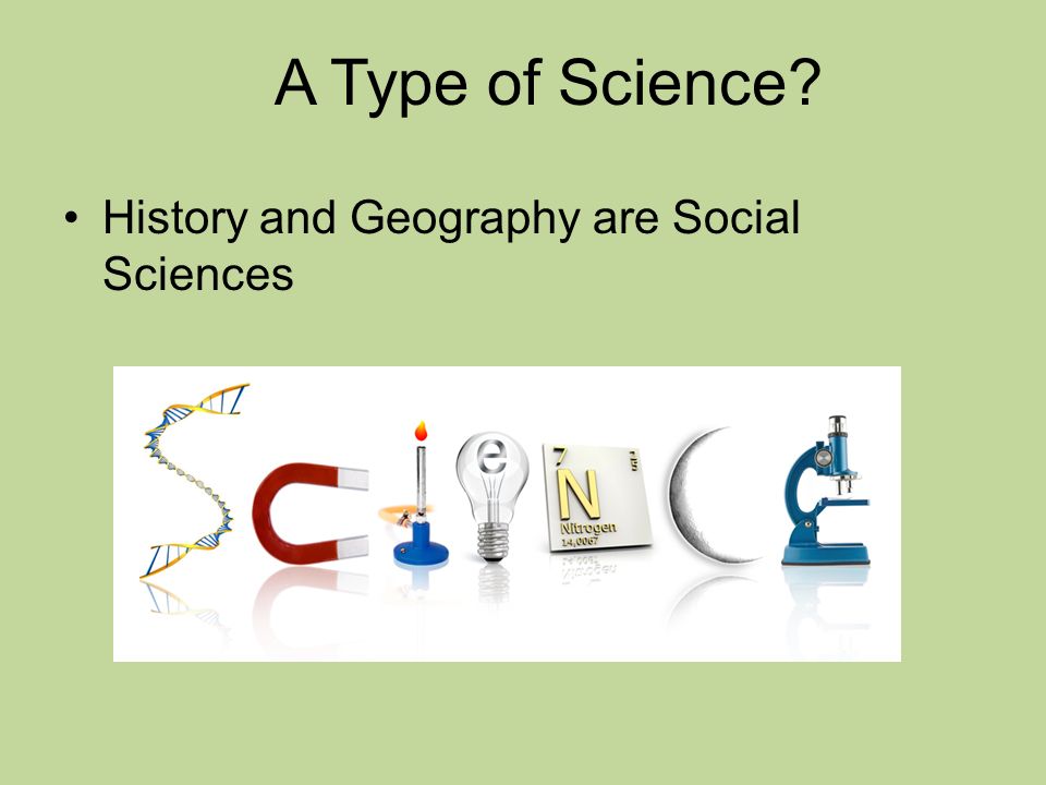 A Type of Science History and Geography are Social Sciences