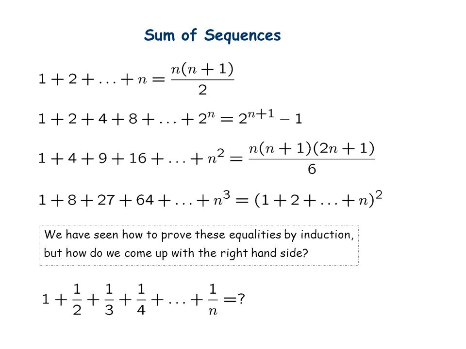Number Sequences Overhang This Lecture We Will Study Some Simple Number Sequences And Their Properties The Topics Include Representation Of A Sequence Ppt Download