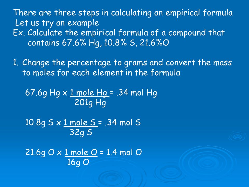 Percent Composition: The percent by mass on an element in a compound Is the  number of grams of the element in a formula divided by the total mass of  the. - ppt