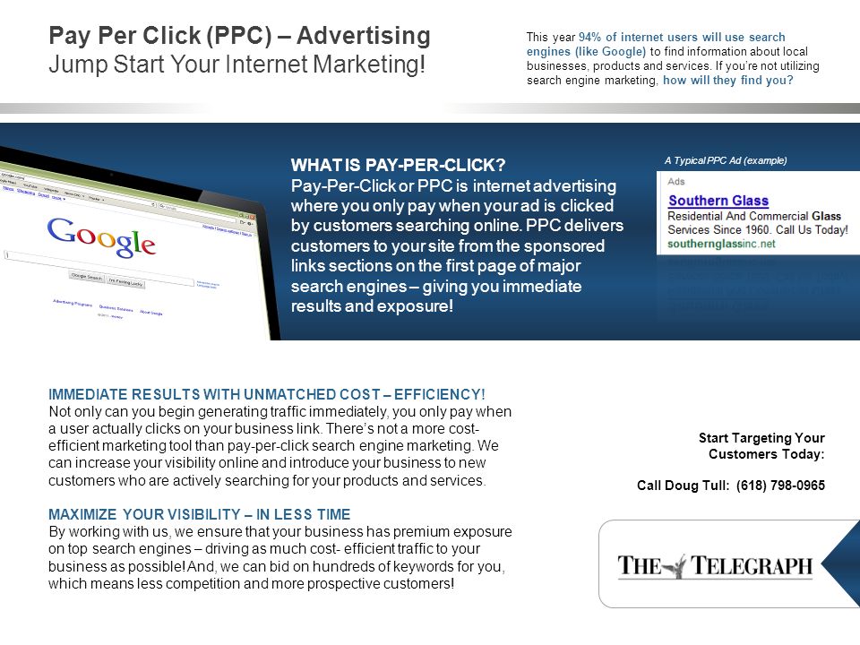 Pay Per Click (PPC) – Advertising Jump Start Your Internet Marketing.