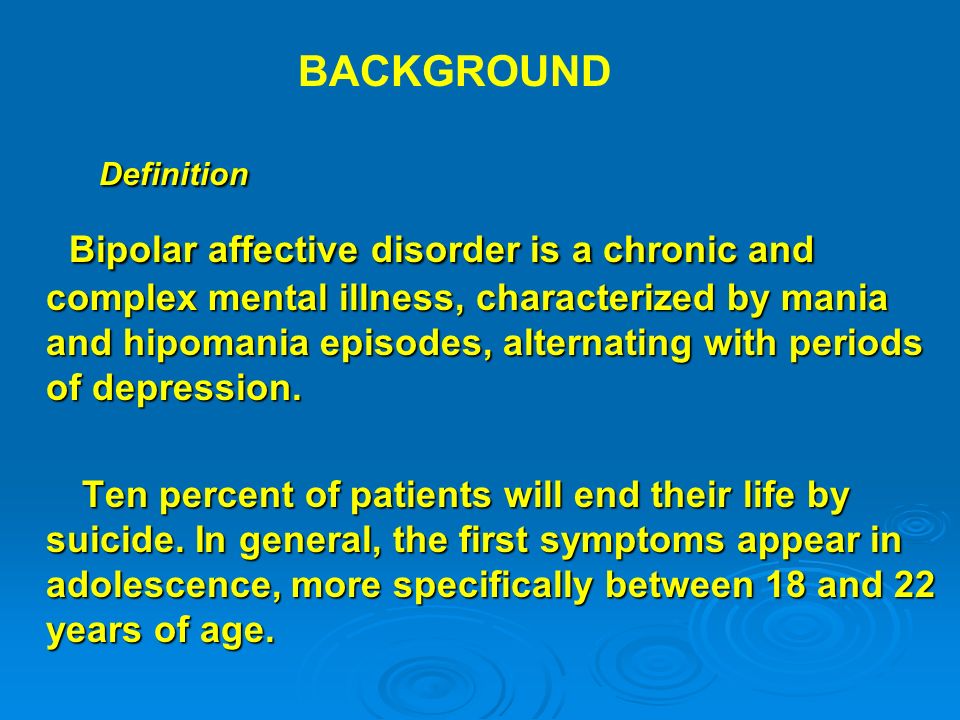 Disorder bipolar affective Bipolar Definition