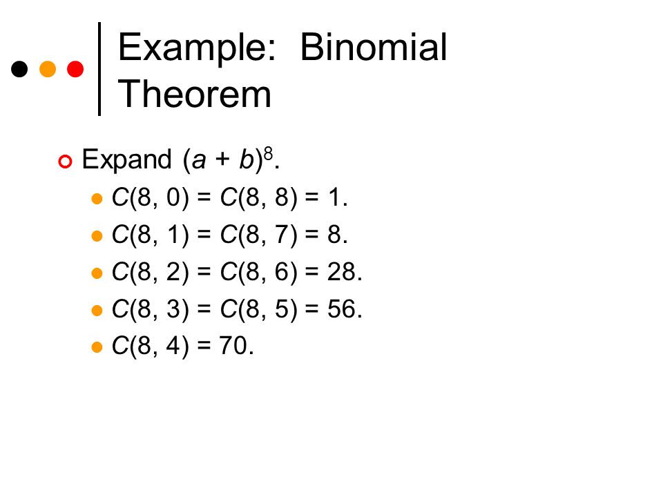 The Binomial Theorem Lecture 29 Section 6 7 Mon Apr 3 Ppt Download