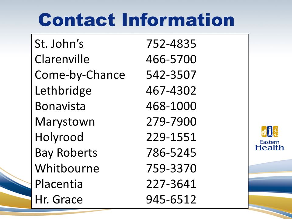 Contact Information St.