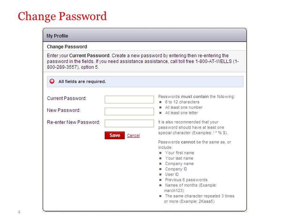 Change Password 4