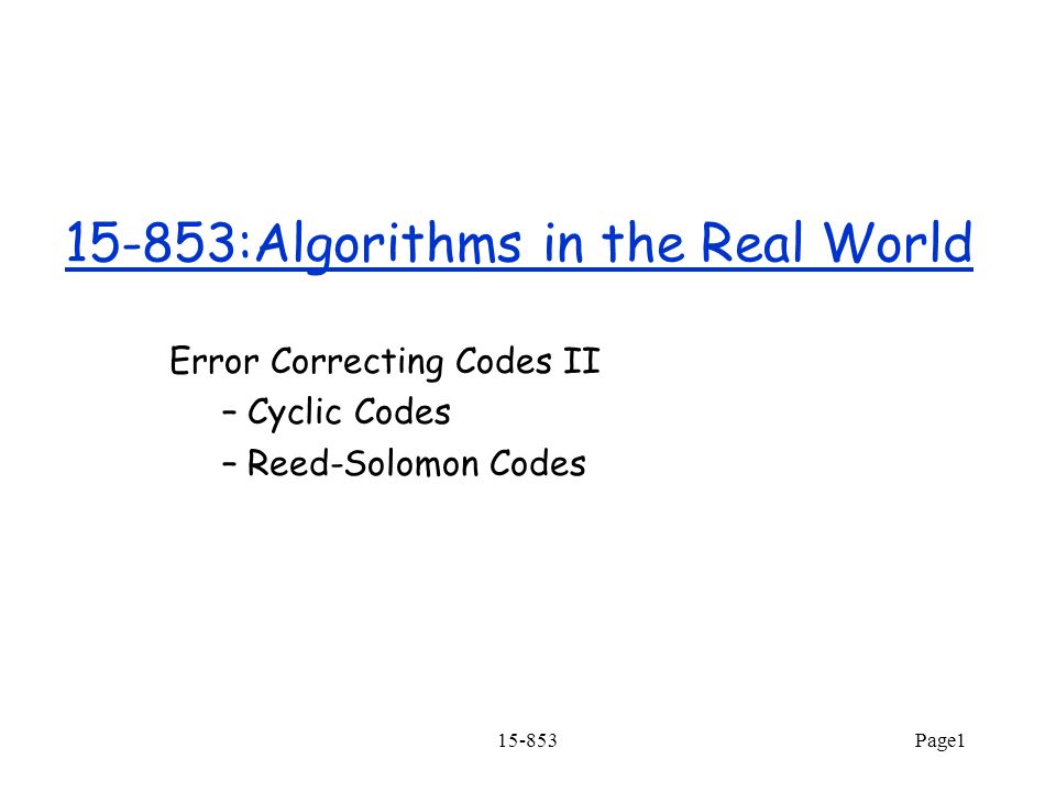 reed solomon