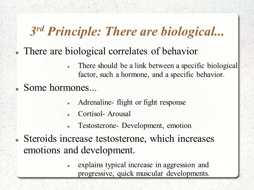 3 rd Principle: There are biological...