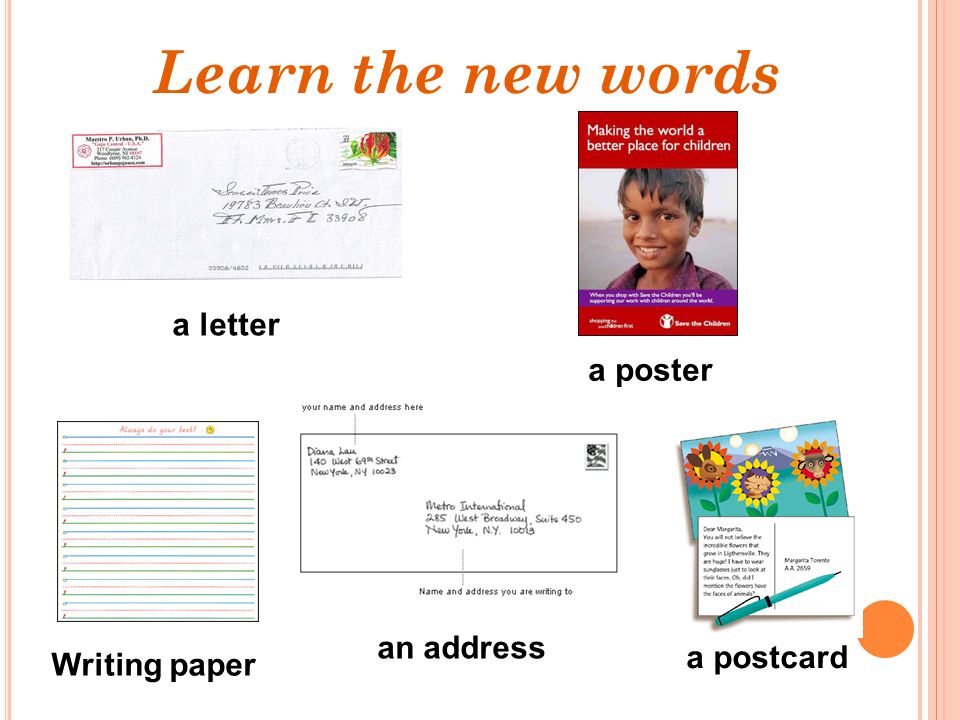 A postman letters