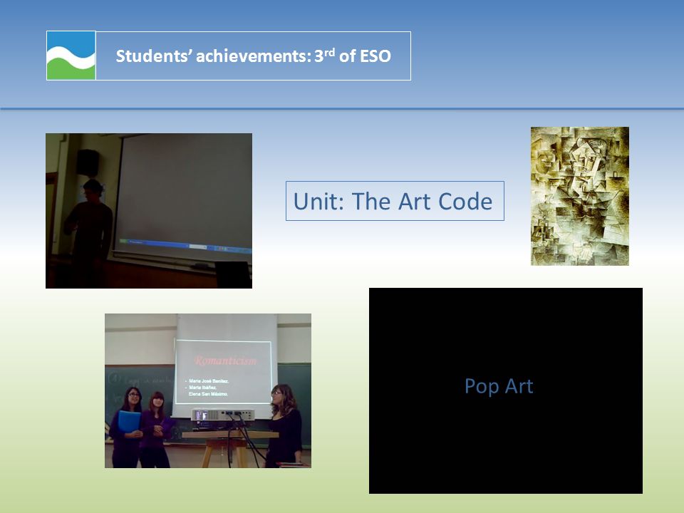 Students’ achievements: 3 rd of ESO Unit: The Art Code Pop Art