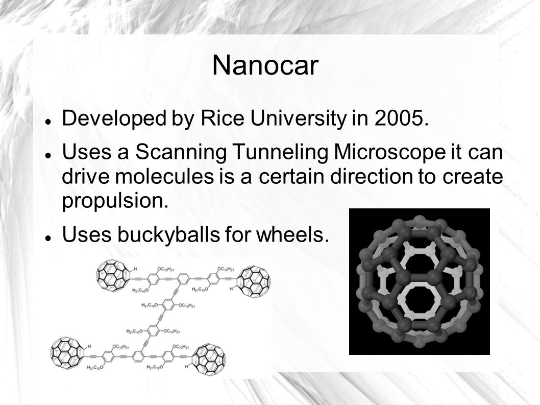 Nanocar Developed by Rice University in 2005.