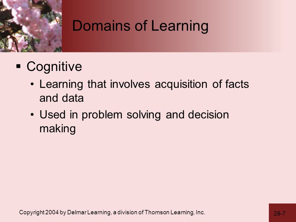 28-7 Copyright 2004 by Delmar Learning, a division of Thomson Learning, Inc.