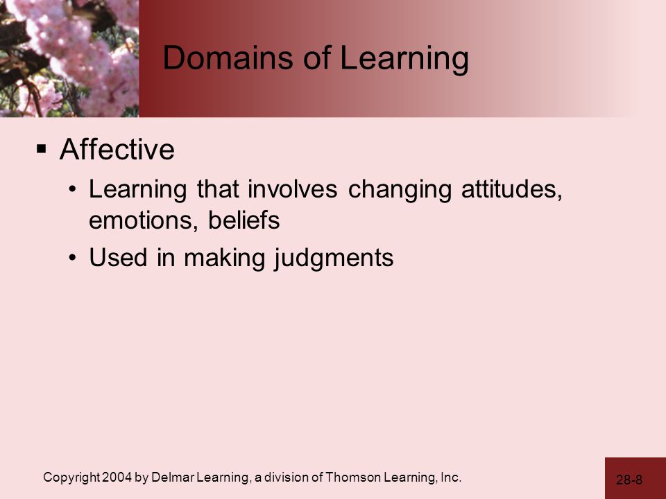 28-8 Copyright 2004 by Delmar Learning, a division of Thomson Learning, Inc.