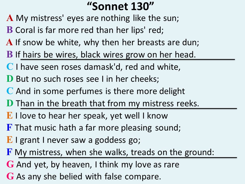 sonnet 130 annotated