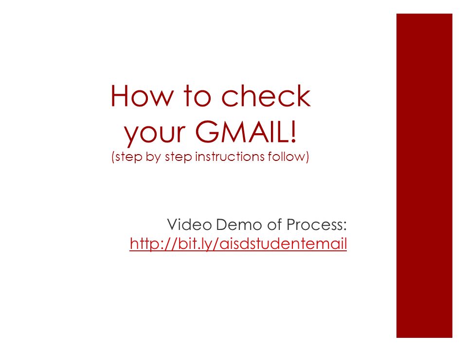 How to check your GMAIL.