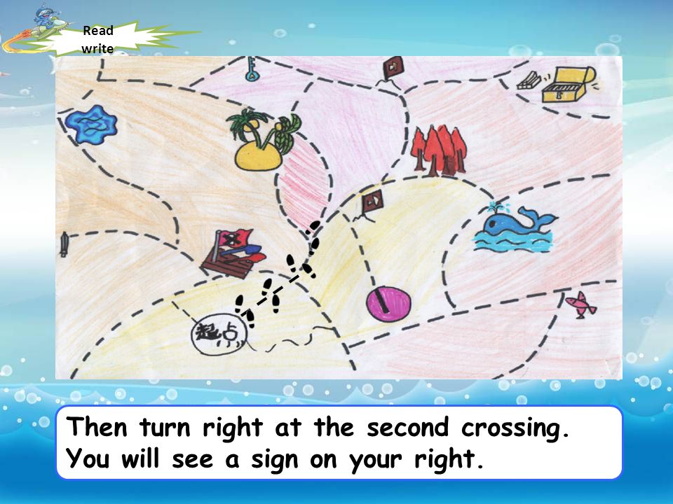 Then turn right at the second crossing. You will see a sign on your right.