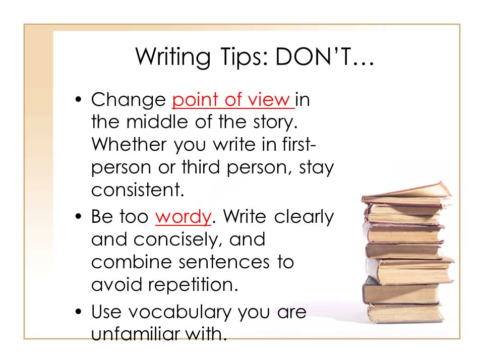 Writing tips story How to