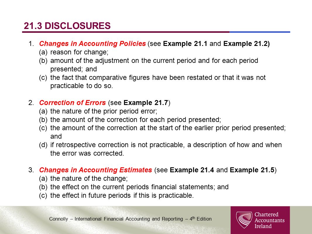 connolly international financial accounting and reporting 4 th edition chapter 21 policies changes in estimates errors ppt download panasonic income statement