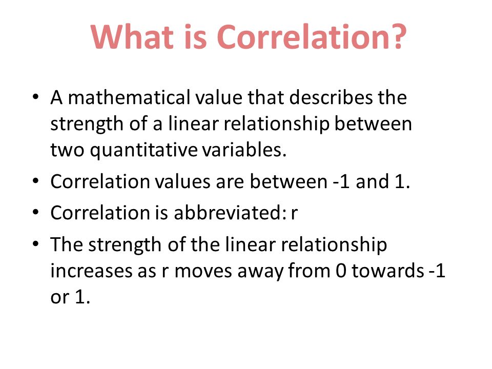 What is Correlation.