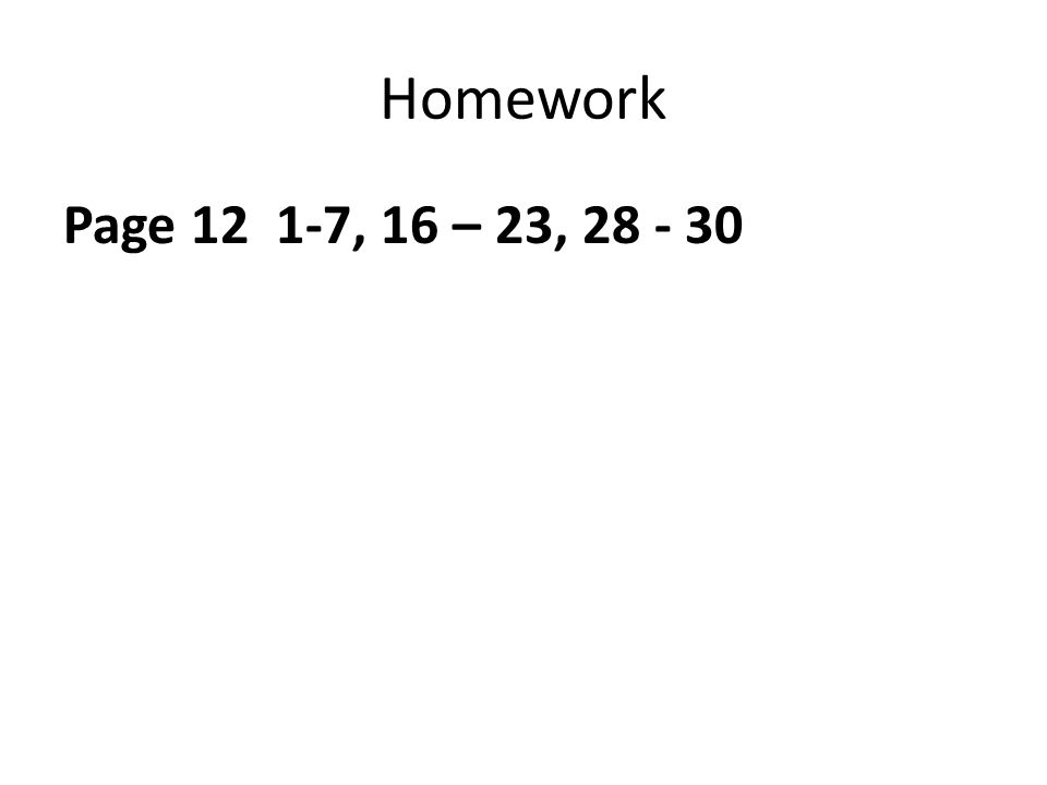 Homework Page , 16 – 23,