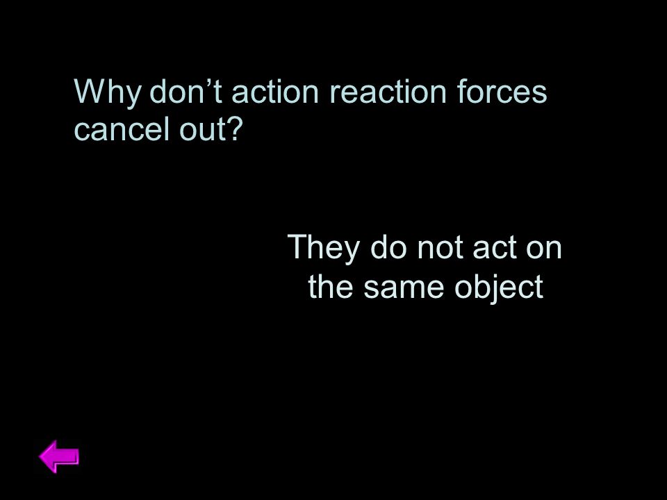Why don’t action reaction forces cancel out They do not act on the same object