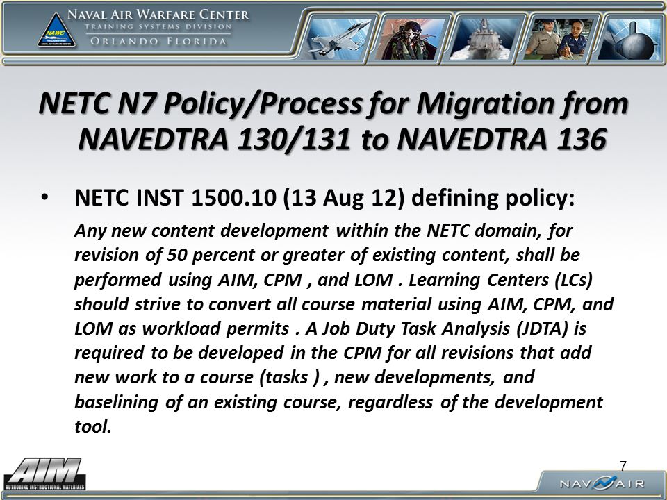 netc n7 update to aim frb netc n7 update to aim frb mike mosley rh slideplayer com Navy NAVEDTRA Courses NAVEDTRA List netc n7 update to aim frb netc n7 update to aim frb mike mosley rh slideplayer com NAVEDTRA List NAVEDTRA Courses