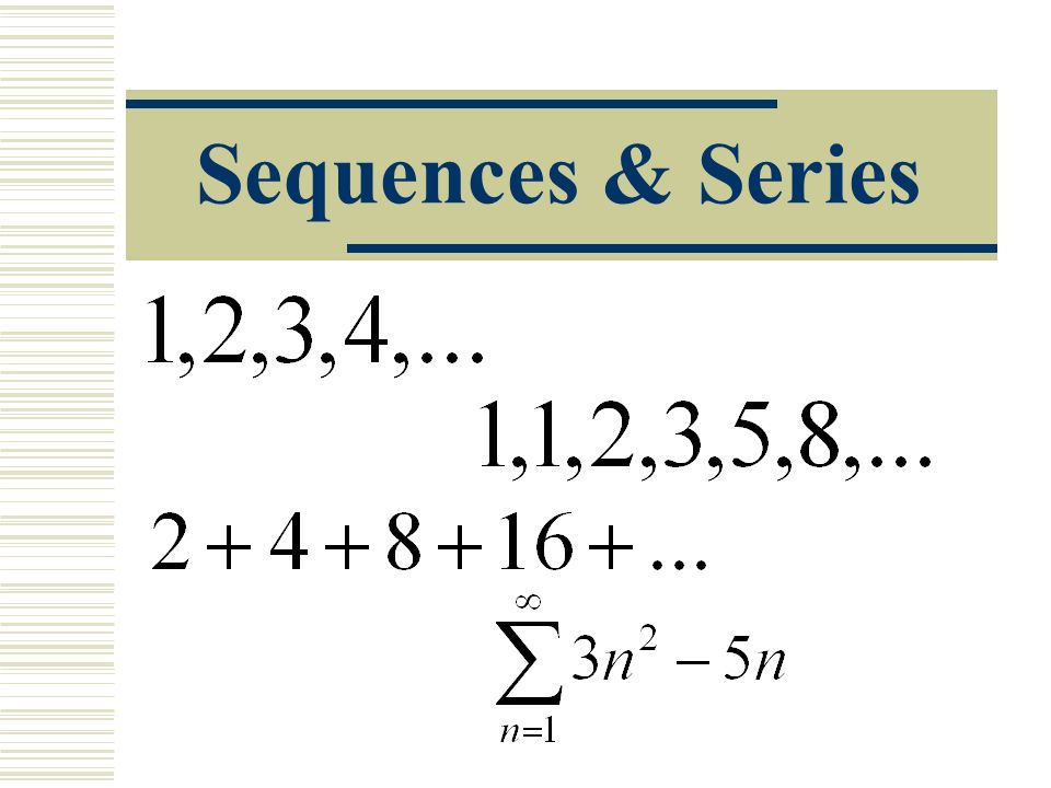 Sequences & Series