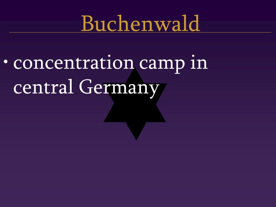 Buchenwald concentration camp in central Germany