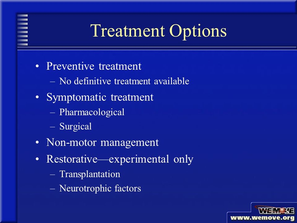 Parkinson S Disease Slide Library Version All Contents Copyright C We Move 2001 Pharmacologic Treatment Of Parkinson S Disease Part Ppt Download