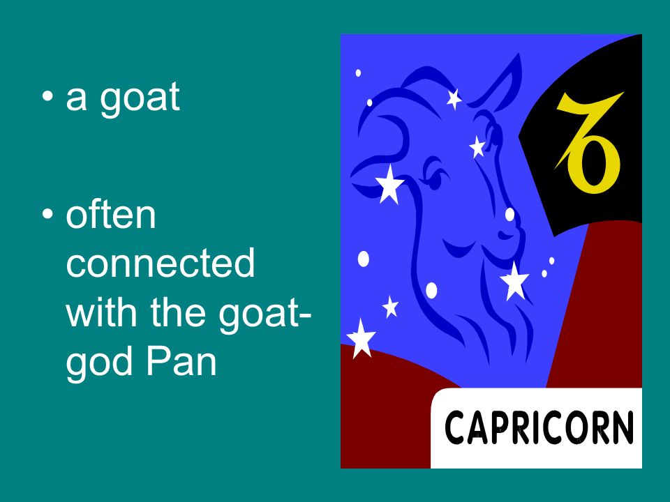 a goat often connected with the goat- god Pan