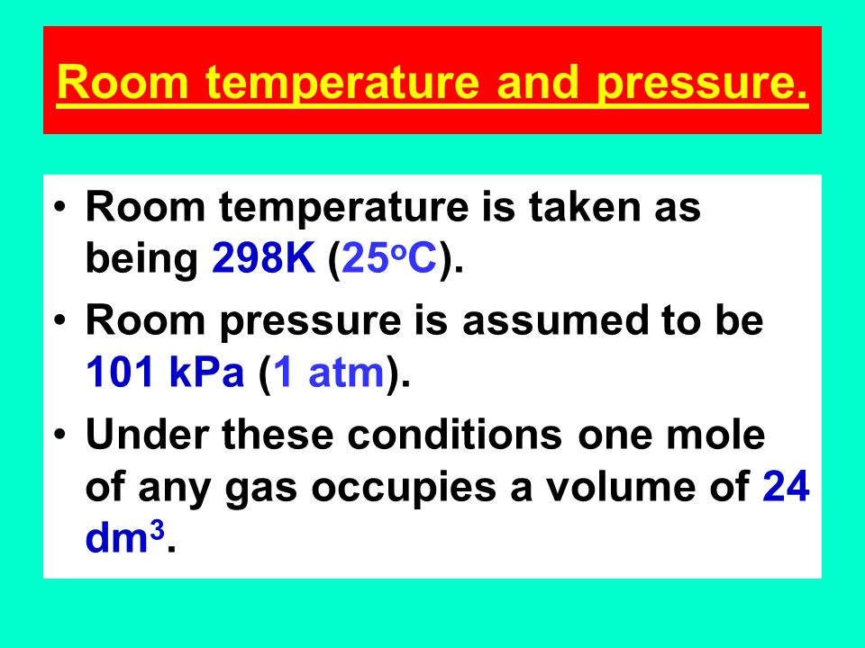 Standard temperature and pressure