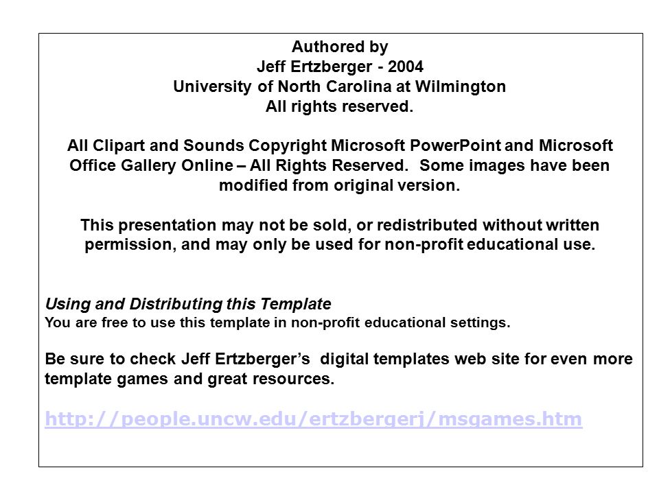 Authored by Jeff Ertzberger University of North Carolina at Wilmington All rights reserved.
