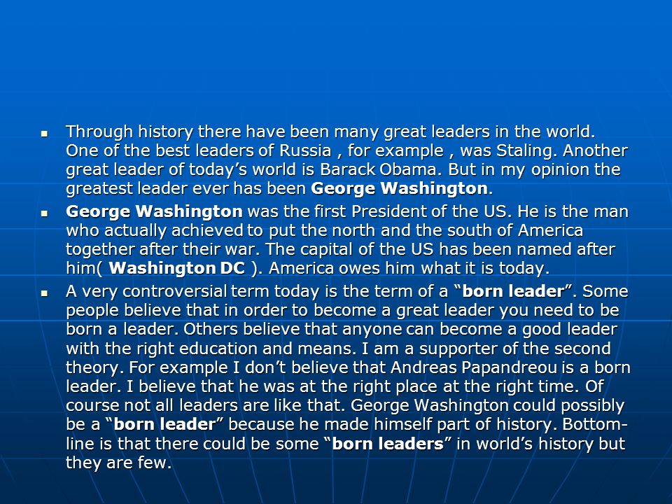 Who Is The Greatest Leader In World History?