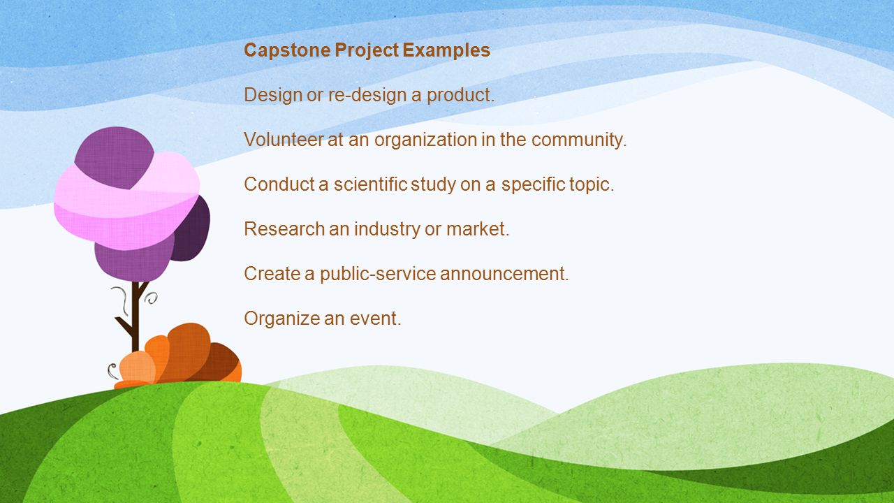 middle school capstone project examples