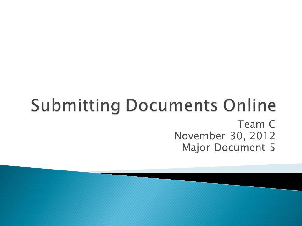 Team C November 30, 2012 Major Document 5